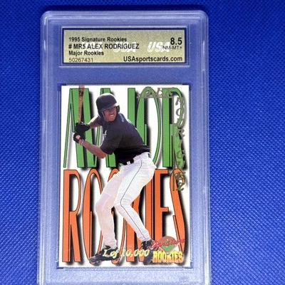 1995 Signature Rookies Major Rookies /10000 Alex Rodriguez #MR5 BGS 8.5 - Image 1 of 2