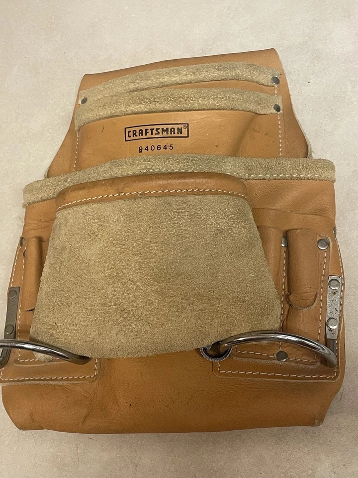 Vintage Craftsman 10 Pocket Leather Nail Tool Pouch #940645 - Image 1 of 4