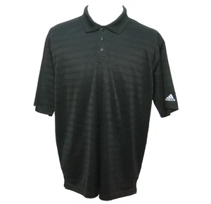 Adidas Solid Black Polo Shirt Mens Size XL Golf Tennis Athletic Logo Sports Top - Picture 1 of 5