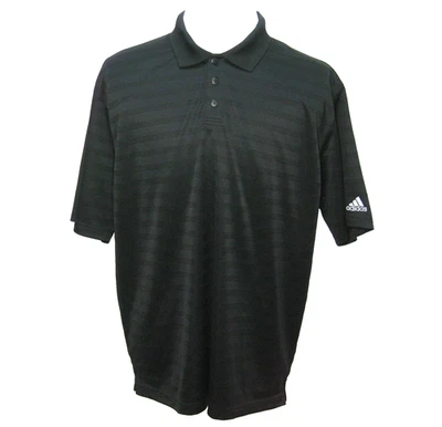 Adidas Solid Black Polo Shirt Mens Size XL Golf Tennis Athletic Logo Sports Top - Image 1 of 4