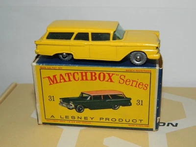 Matchbox Lesney #31 Rare Ford Station Wagon SPW Yellow Red Base - Image 1 of 4