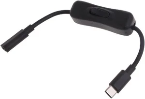 Black Power Switch USB C Male to Female Type C Extension Cable Inline On/Off... - Picture 1 of 7