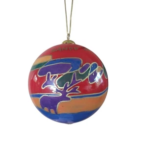 Oscardo Dawn Oman Karibu Nordlichter Glas Weihnachtskugel Ornament Banff - Bild 1 von 7