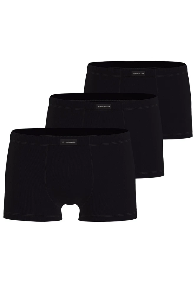 3er Pack Tom Tailor Herren Boxershorts Unterwäsche Gr. Xl/7 schwarz