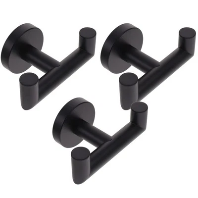  3 Pcs Gancio Asciugamani Bagno Per Accappatoio Appendiabiti in Acciaio Inox - Immagine 1 di 4
