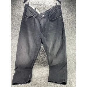 H&M Men’s Jeans Loose Thigh And Knee Size 38x32 Black Color New With Tags - Picture 1 of 9