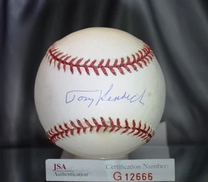 Tommy Henrich Jsa Signed American League Baseball Authentic Autographs - Picture 1 of 1