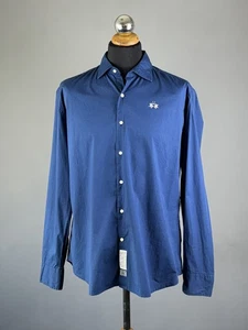 LA MARTINA Basic Slim Fit Blue Button Down Long Sleeve Dress Shirt Size XXL - Picture 1 of 13