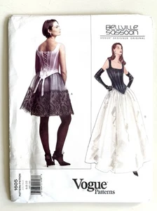 Vogue Patrón 1605 - Falda Top Bellville Sassoon Misses Forrada Deshuesada - Talla 6-10 1995 - Imagen 1 de 2