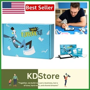 Creative Flipbook Starter Kit: LED Pad & Pre-drilled Paper for All Ages - Afbeelding 1 van 11