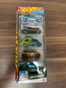 Hot Wheels JCP84 HW Getaways 5 Pack Toy Car Brand New Toys - Imagen 1 de 4