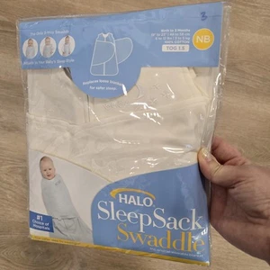 Halo Schlafsack Swaddle Newborn cremefarben 100% Baumwolle - Bild 1 von 3