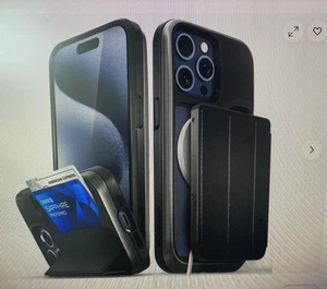 VENA vCommuteX for iPhone 15 Pro Max Wallet Case w/Detachable Slot Card Holder - Picture 1 of 3
