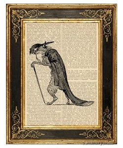 Fox Philosopher Impresión Artística en Página de Libro Vintage Wise Scholar Home Office Regalos - Imagen 1 de 3