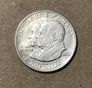 U.S. - 1923-S Silver Monroe Doctrine Commemorative Half Dollar - Scarce - Picture 1 of 2