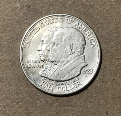 U.S. - 1923-S Silver Monroe Doctrine Commemorative Half Dollar - Scarce - Image 1 of 2