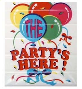Jumbo Hanging Poster The Party's Here | Perfect Door Banner for Celebrations - Picture 1 of 1