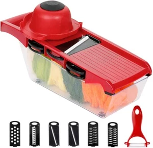 6-in-1 Mandoline Slicer & Vegetable Chopper with Julienne, Peeler, Grater Tool - Picture 1 of 6