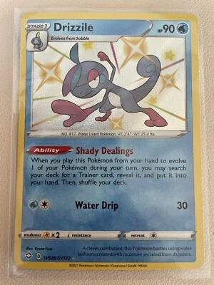 Pokémon TCG Drizzile Shining Fates SV026/SV122 Holo Shiny Holo Rare NM - Image 1 of 2
