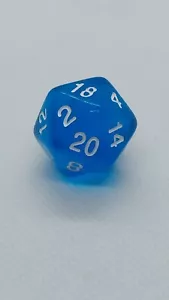 Basic D20 Stanzen für RPGs D&D kristallklar blau Eis - Bild 1 von 7