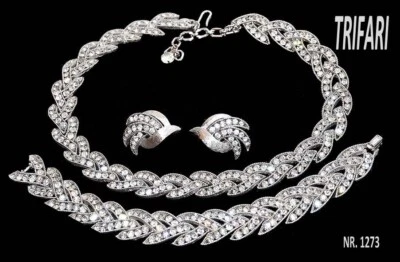 Trifari "Cavalcade collection 1963", parure, collier, bracciale, orecchini vgt - Immagine 1 di 4