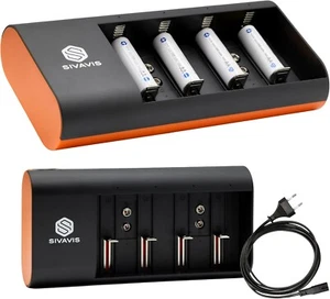 Caricabatterie Pile Ricaricabili Universale - Carica Batterie AA e AAA PP3 - Foto 1 di 8