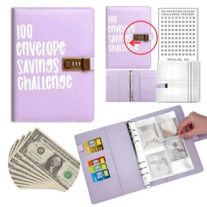 100 Envelope Challenge Budget Planner $5,050 Money Saving Cash Challenge Book - Picture 1 of 10