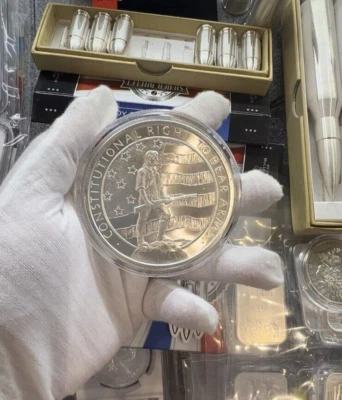 5oz GSM Second Amendment Right to Bear Arms BU Silver Round Coin in CAPSULE! - Image 1 of 4