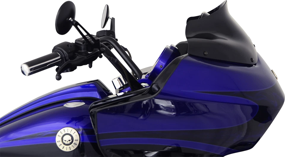 Parabrisas Klock Werks NEGRO 8" acampanado para 1998-2013 FLTR Road Glide KW05-01-0190 Foto 1 de 1