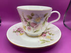 Vintage Drayton International Tea Cup & Saucer Pink Floral Bone China England
