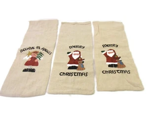 3 piezas Bolsas de Regalo Botella de Vino de Lona Navidad Navidad Santa Cree en los Ángeles (LOTE A) - Imagen 1 de 3