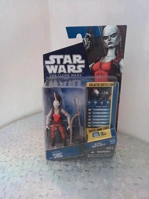 STAR WARS THE CLONE 2010 HASBRO FIGURE NEW SEALED CW11 AURRA SING - Immagine 1 di 2