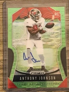 ANTHONY JOHNSON 2019 Panini Prizm Green Autographed Tampa Bay Buccaneers RC #370 - Picture 1 of 2