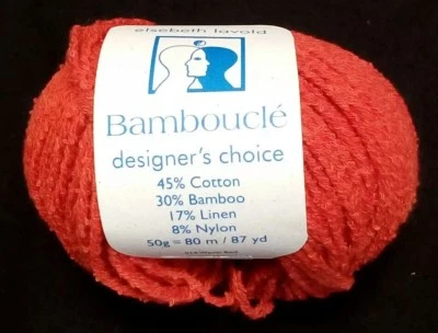 ELSEBETH LAVOLD Bambouclé DESCONTINUADO Hilo Algodón Bambú Lino Nylon 87yd ARAN Foto 1 de 4
