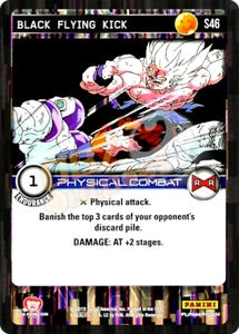 DBZ Dragon Ball Z TCG Panini Evolution S46 Black Flying Kick Foil - Picture 1 of 1