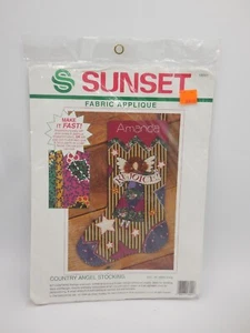 Sunset Fabric Applique Kit Country Angel Stocking no. 18041 NIP - Picture 1 of 3