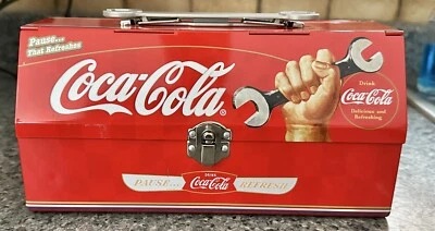Vintage Coca-Cola Collectors Tin Toolbox Red 9.5 X 4.5 X 10.5 Brand New! - Image 1 of 3