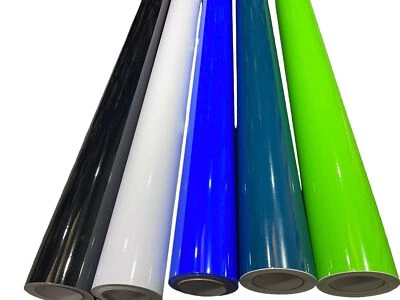 Película adhesiva de vinilo brillante súper brillante para automóvil "burbuja sin aire" envoltura de automóvil Reino Unido - Imagen 1 de 4