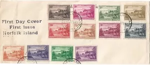 Norfolk Island 1947 FDC Unaddressed set of 12 - Picture 1 of 1