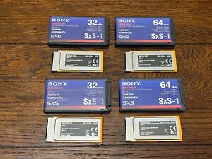 USED Sony SxS (2)64GB, (2) 32GB SxS Memory Card SBS-64G1A, SBS-32G1A