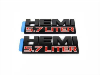 DODGE RAM 1500 2500 3500 5,7 L HEMI EMBLEMA PLACA DE IDENTIFICACIÓN 2 OEM NUEVO MOPAR Foto 1 de 4
