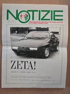 Notizie News Letter - Stella Del Nord Chapter Alfa Romeo Owners Club Mai 1989 - Bild 1 von 6