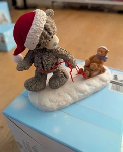 Me To You Ride Into Christmas Figurine 41284 Brand New Boxed Retired Rare - Picture 1 of 3