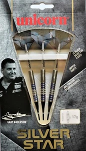 FRECCETTE A PUNTA MORBIDA GARY ANDERSON ARGENTO STELLA TUNGSTENO 17g - Foto 1 di 3