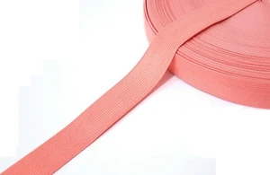 1" / 25mm wide 3-10yds Coral Pink Vintage Elastic Band EB114 - Picture 1 of 8