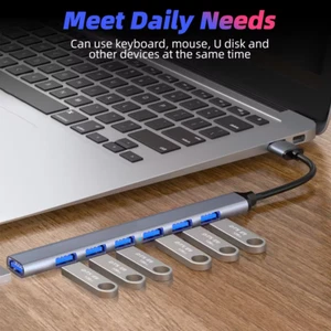 USB 3.0 Hub Verteiler Adapter für Notebook Smartphone Laptop Daten Laden PC 7in1 - Bild 1 von 9