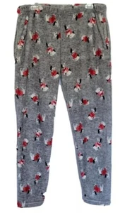 Dearfoams Womens Pajama Pants Size XL French Bulldogs Winter Soft Plush Gray  - Picture 1 of 10