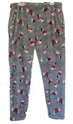 Dearfoams Womens Pajama Pants Size XL French Bulldogs Winter Soft Plush Gray  - Image 1 of 4
