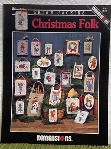 Patrones de punto de cruz folclóricos navideños Brian Jackins dimensiones #243 estilo country - Imagen 1 de 10