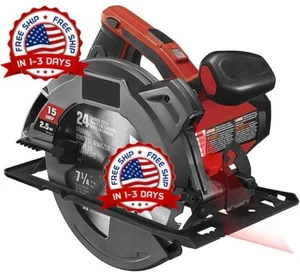 Sierra Circular Electrica De Mano 15 Amp 7 1/4" Para Cortar Madera y Troncos - Picture 1 of 9
